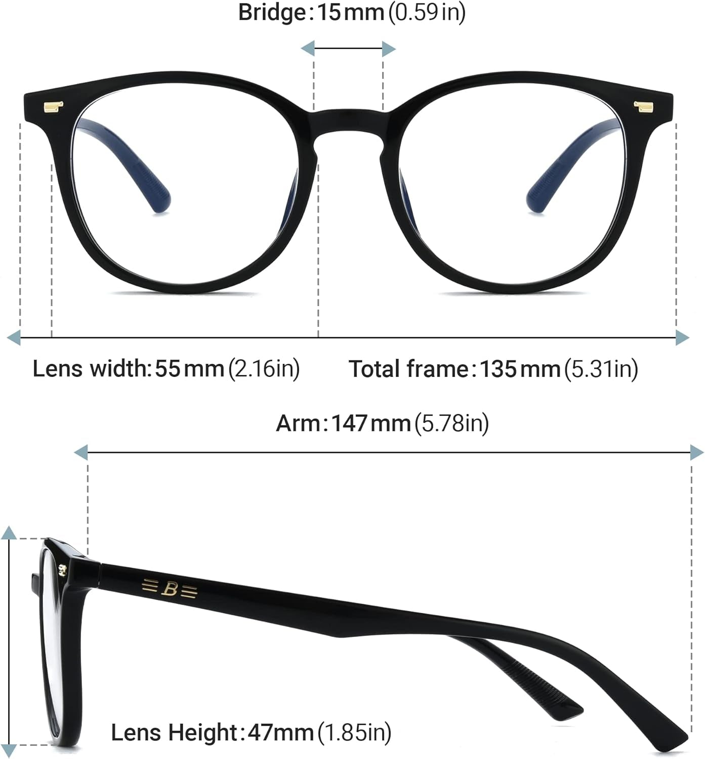 Blue Light Glasses for Women or Men Blue Light Blocking Reading Glasses BT2012